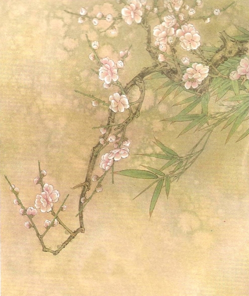 La fleur de prunier en peinture chinoise gongbi, étape 4