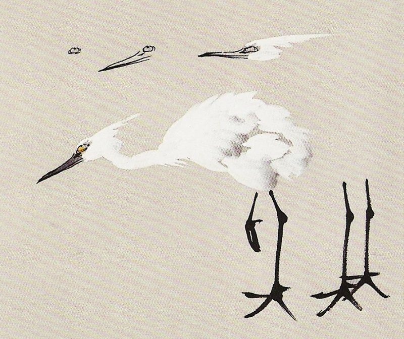 L'aigrette en peinture chinoise xieyi
