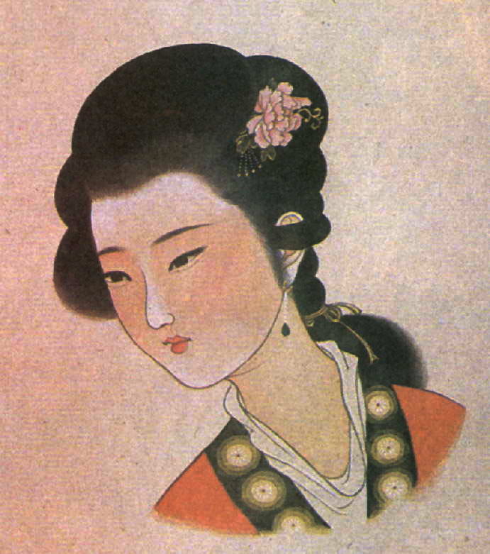 Peinture chinoise gongbi : la tête, étape 6.