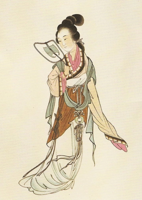 Personnage en peinture chinoise gongbi : étape 3.