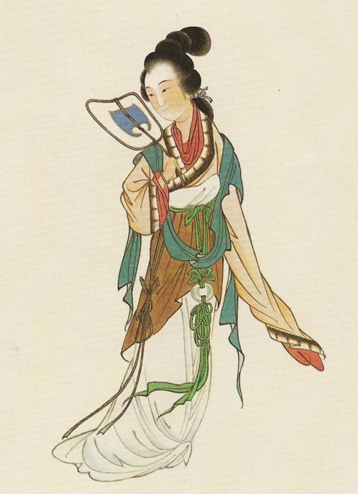 Personnage en peinture chinoise gongbi : étape 4.