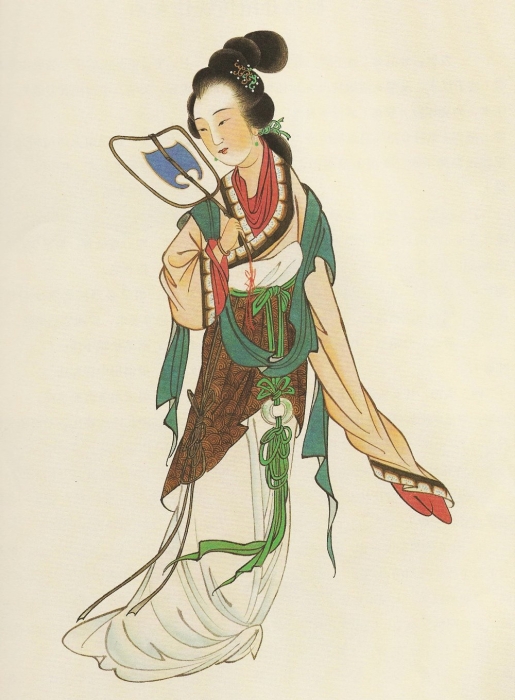 Personnage en peinture chinoise gongbi : étape 5.