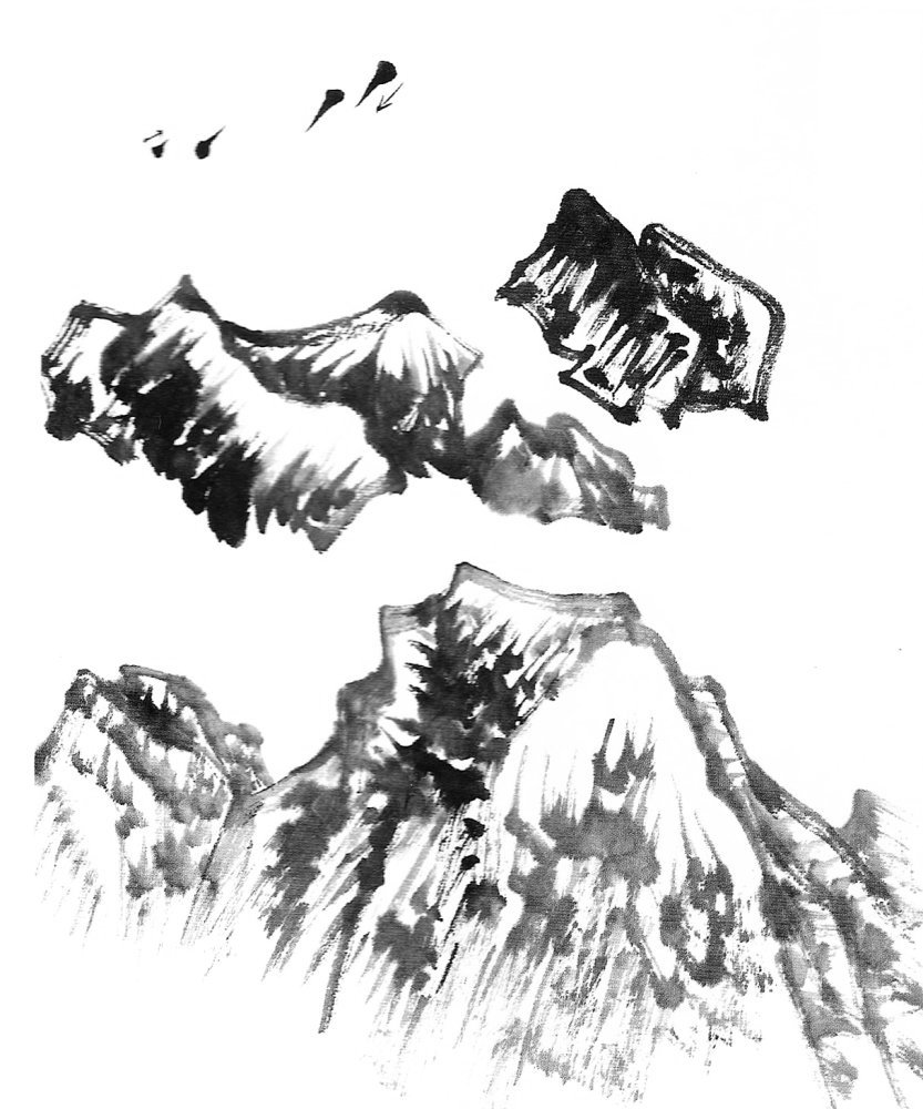 Peinture chinoise : technique dingtoucun