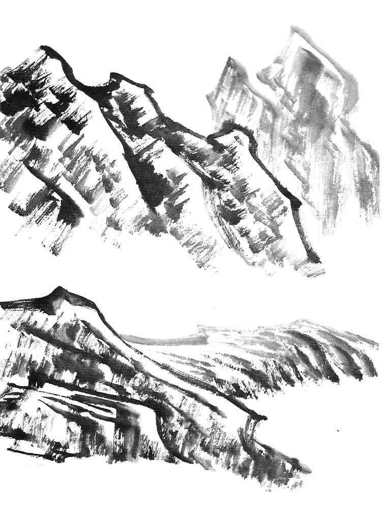 Peinture chinoise : les montagnes pointues