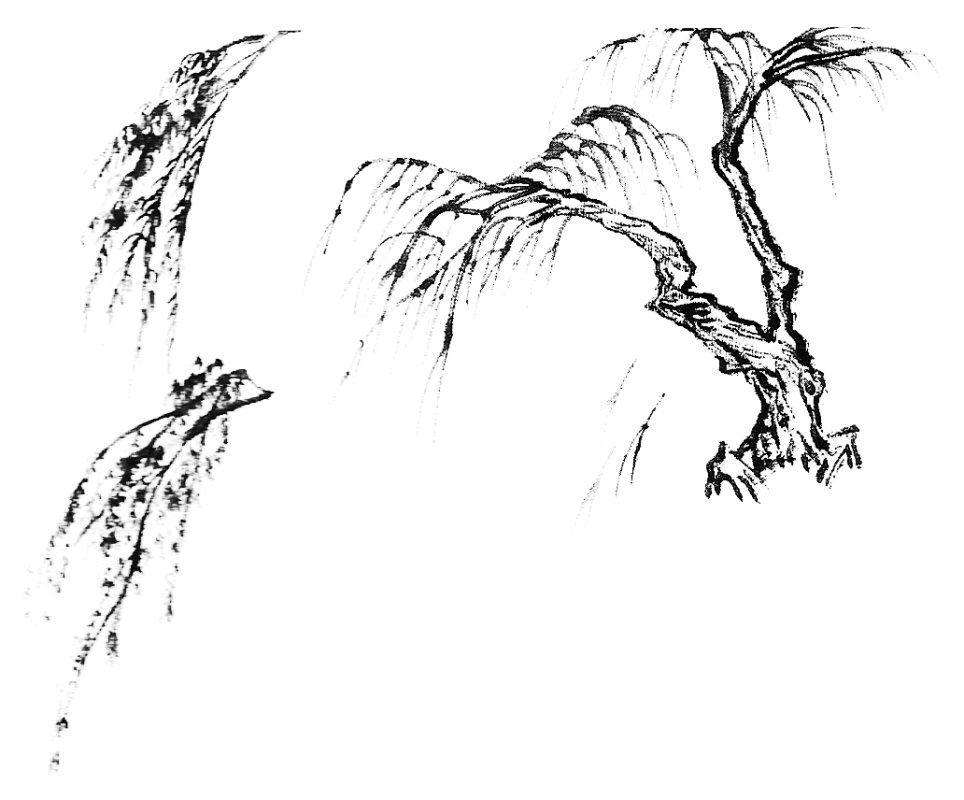 Peinture chinoise : le saule