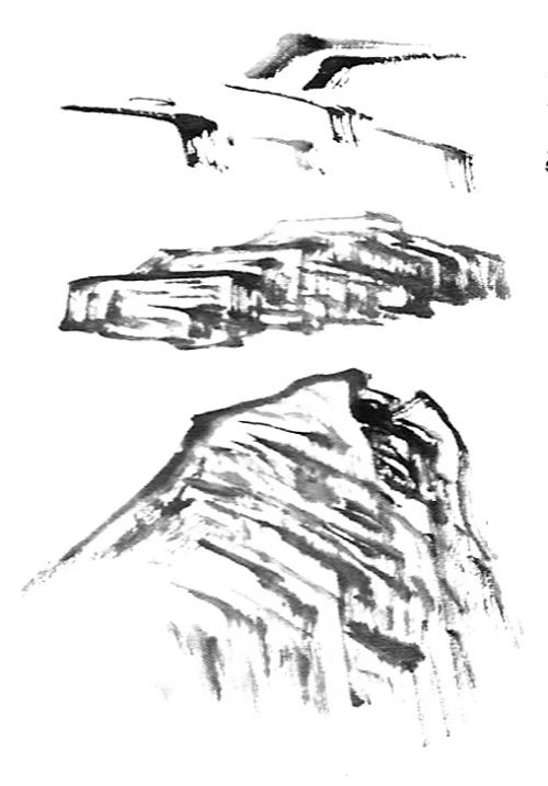 Peinture chinoise : technique zhedaicun