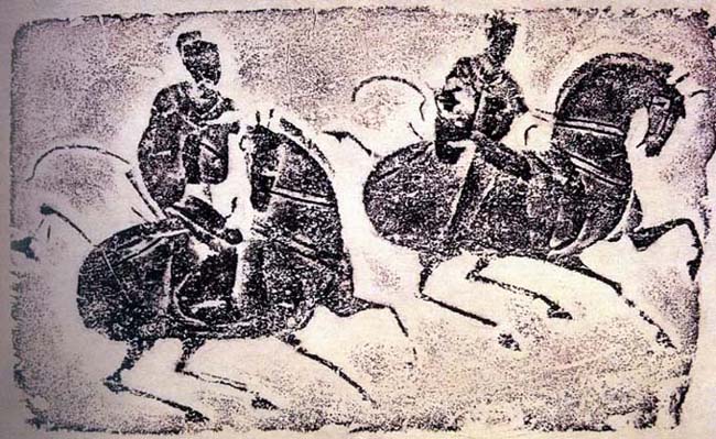 Deux fonctionnaires à cheval.