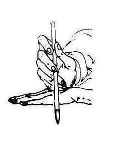Maitien du pinceau en calligraphie chinoise