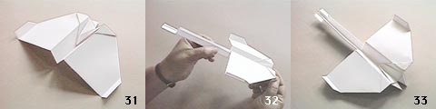 Paper glider origami airplane diagram: DC-3 model