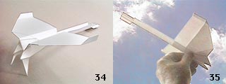 Paper glider origami airplane diagram: DC-3 model