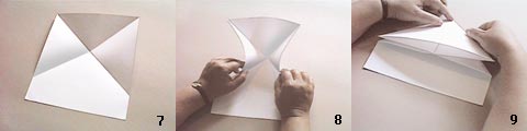 Paper glider origami airplane diagram: DC-3 model