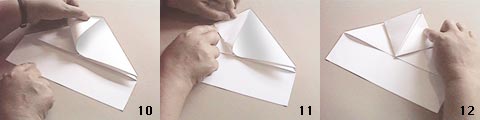 Paper glider origami airplane diagram: DC-3 model