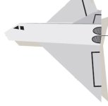 Origami airplane, space shuttle model