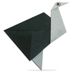 Ostrich origami - menu image