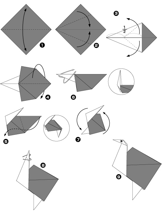 Origami d'autruche
