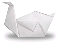 Swan origami - menu image