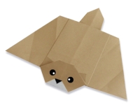Flying squirrel origami - menu image