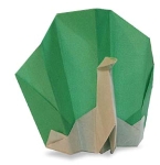 Peacock origami - menu image