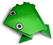 Origami de grenouille sauteuse - menu