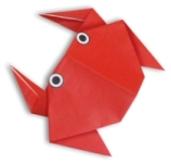 Origami de crabe - menu
