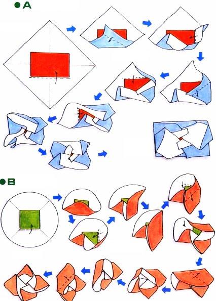 Origami d'enveloppe fleur