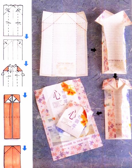 Origami d'enveloppe lettre