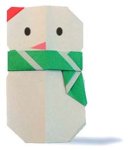 Snowman origami
