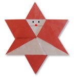 Father Christmas star origami