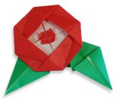Origami de pivoine - menu