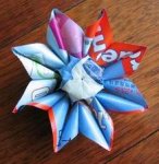 Origami de fleur de pourpier - menu