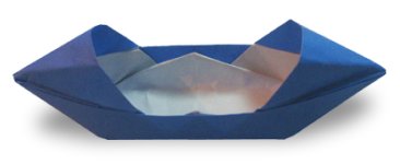 Origami boat - menu