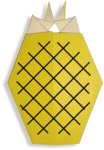 Origami d'ananas - menu