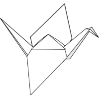 Flapping crane origami - menu image