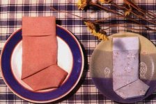 Pliage de serviette en forme de chaussette