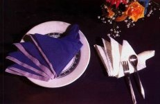 Pliage de serviette en dégradé