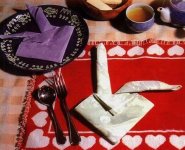 Pliage de serviette en forme de lapin