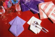 Pliage de serviette en forme de calamar