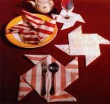 Pliage de serviette en forme de moulin