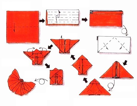Pliage de serviette en forme de papillon