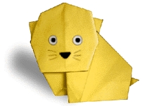 Origami de chat - menu