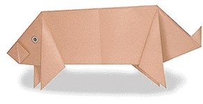 Origami de cochon - menu