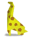 Origami de girafe - menu