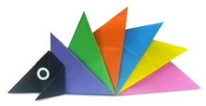 Origami de hérisson - menu
