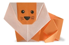 Origami de lion - menu
