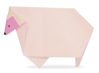 Origami de mouton - menu