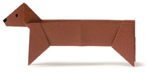 Origami de teckel - menu