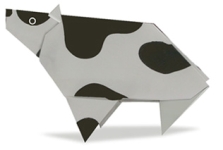 Origami de vache - menu