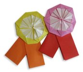 Origami de broches fleur