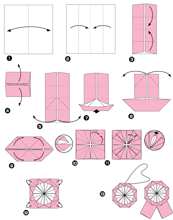 Origami de broche fleur 1