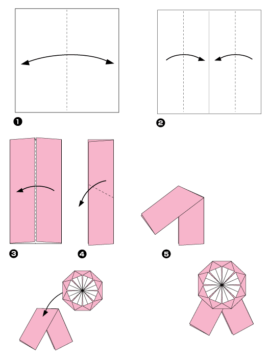 Origami de broche fleur